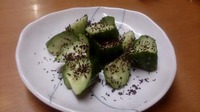 サービスなキュウリ 【萬宝食堂】 長野市屋島 「チャーシューメン 750円」