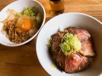 麺道 夢幻「鶏つけ麺&半ライス」@中野市