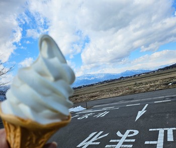 安曇野とソフトクリーム