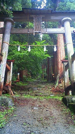小菅神社奥社、修復中です。