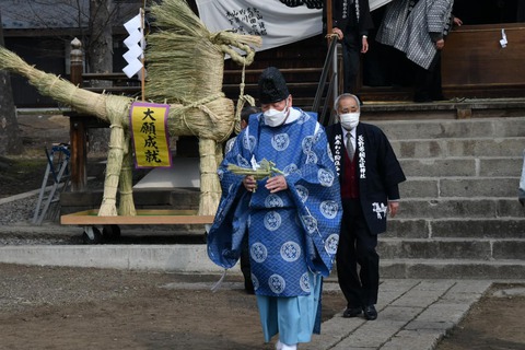 桐原牧神社、春季例大祭、わら駒祭りが行われました。 桐原牧神社、春季例大祭、わら駒祭りが行われました。