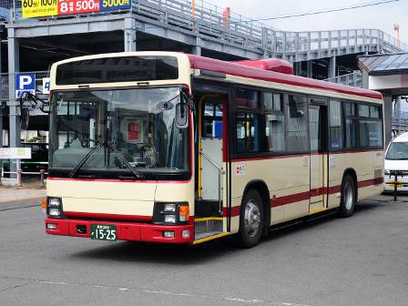 1525、長電バス、エルガ、中野駅