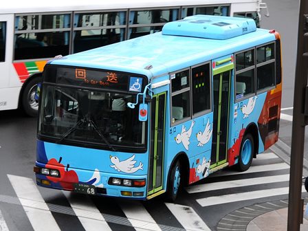 68、長電バス、エアロミディ、ぐるりん号、長野駅