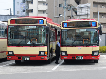 1345、1483、長電バス、ブルーリボン、長野駅東口