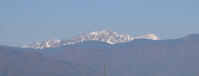 昨日よりずっと綺麗だった穂高岳