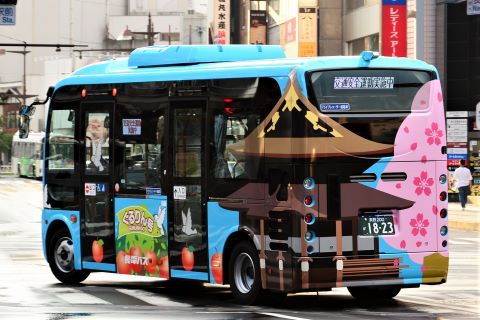 【ぐるりん号】 長電バス1823号車の「交通安全運動」表示