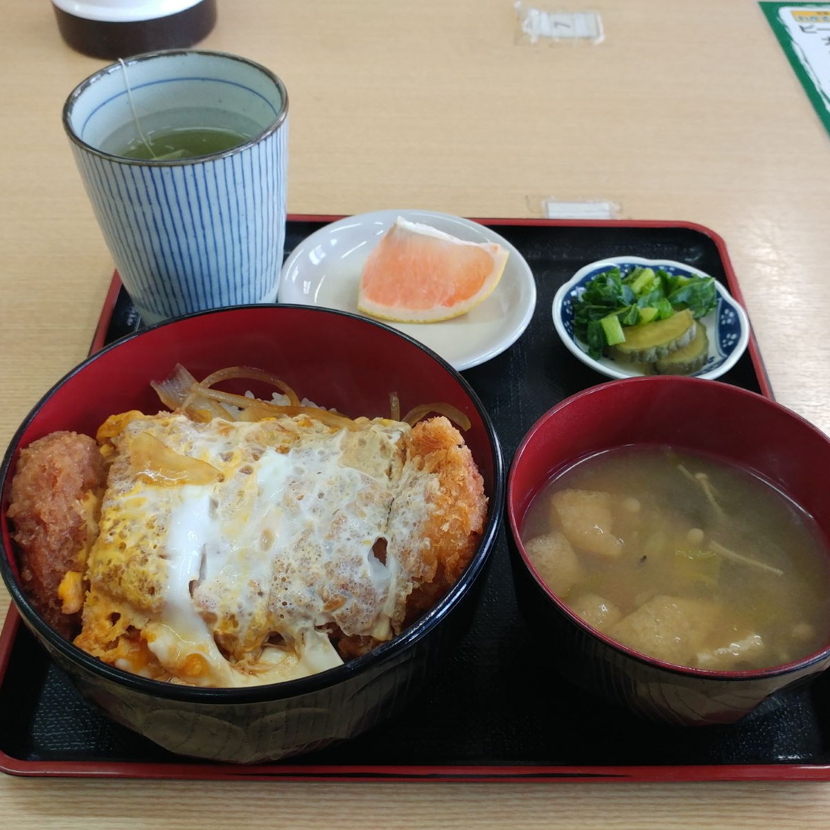 わかさと食堂　卵とじカツ丼　＠長野市ランチグルメ