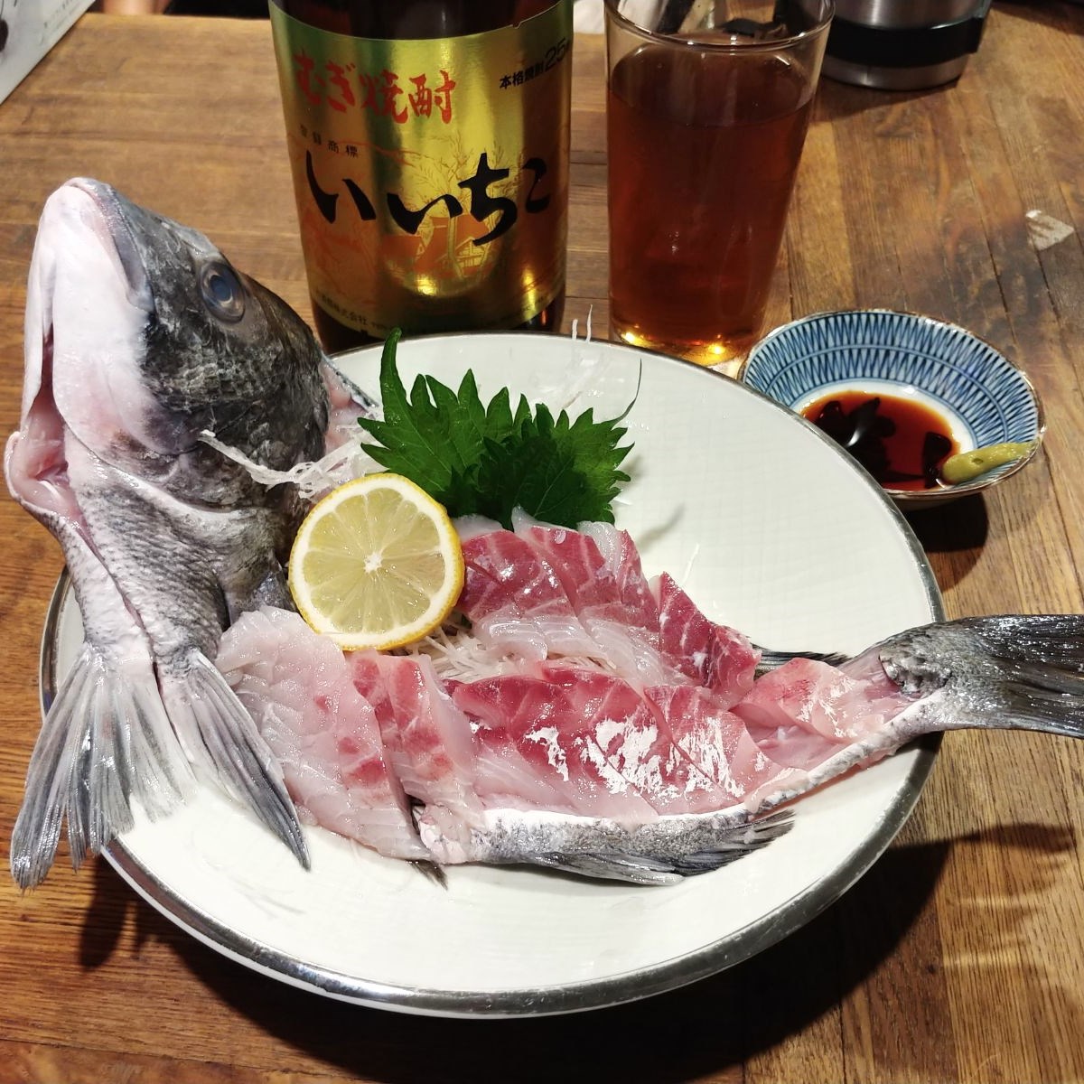 黒鯛の姿造り 信州の続深夜食堂 スタンド割烹扇 @大町市超大盛り居酒屋グルメ 黒鯛の姿造り 信州の続深夜食堂 スタンド割烹扇 @大町市超大盛り居酒屋グルメ