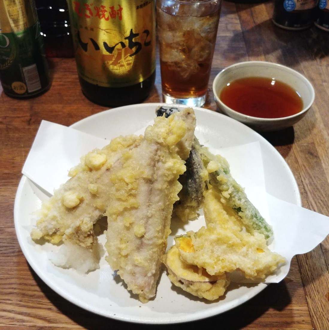 真アジの天ぷら　信州の続深夜食堂　スタンド割烹扇 　＠大町市超大盛り居酒屋グルメ