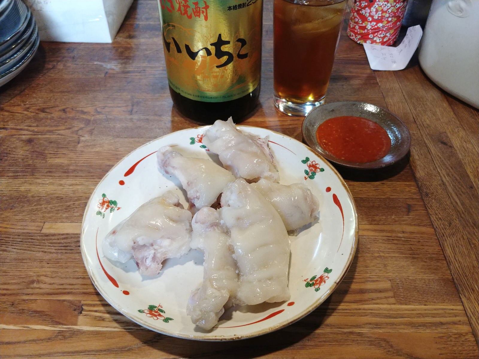 豚足&ジャンボデミソースオムレツ 信州の続深夜食堂 スタンド割烹扇 @大町市超大盛り居酒屋グルメ 豚足&ジャンボデミソースオムレツ 信州の続深夜食堂 スタンド割烹扇 @大町市超大盛り居酒屋グルメ