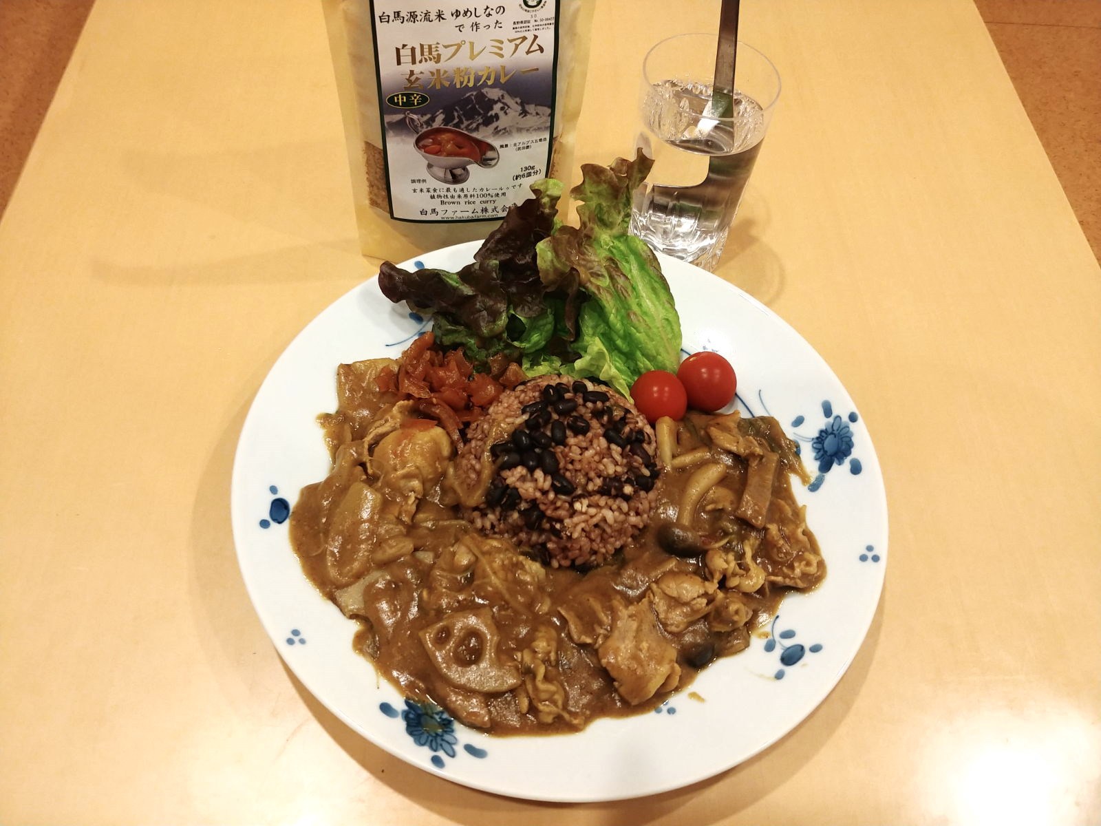JC長野中央店 特販商品白馬プレミアム玄米粉カレーで作った玄米カレー @大町市金ちゃん亭 JC長野中央店 特販商品白馬プレミアム玄米粉カレーで作った玄米カレー @大町市金ちゃん亭