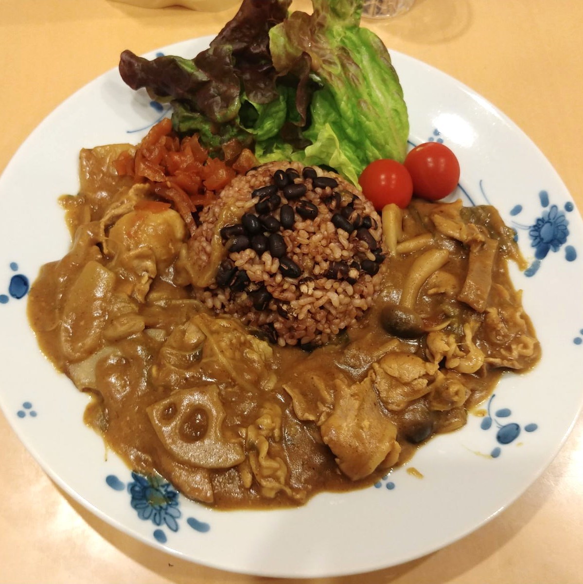 JC長野中央店 特販商品白馬プレミアム玄米粉カレーで作った玄米カレー @大町市金ちゃん亭 JC長野中央店 特販商品白馬プレミアム玄米粉カレーで作った玄米カレー @大町市金ちゃん亭