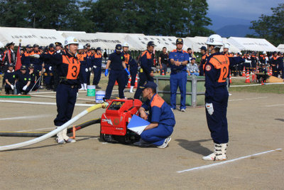 第8回上田市消防団消防ポンプ操法・ラッパ吹奏大会 6月23日に行われる