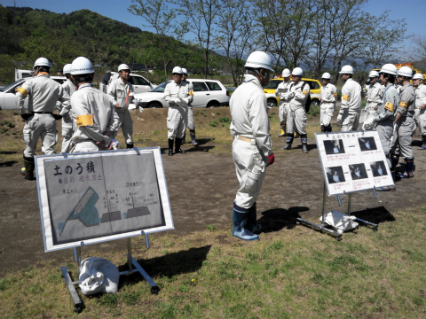 平成25年上小ポンプ操法伝達講習会&水防訓練&上小ラッパ伝達講習会