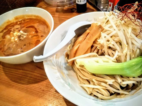 麺とび六方 @長野市稲葉 「海老坦々つけ麺」980円