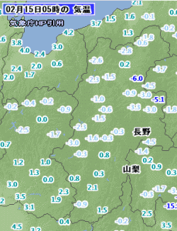天気予報は当たるのか?(2月15日)