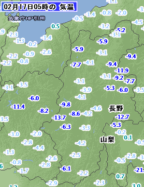 天気予報は当たるのか?(2月17日)