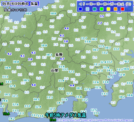 天気予報は当たるのか?(5月16日)