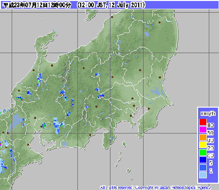 山岳中心の雷雨・台風6号の進路に注目(7月13日)