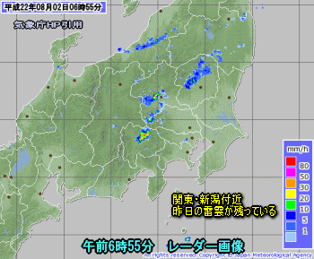 天気予報は当たるのか?(8月2日)夕立雷雨特に注意!