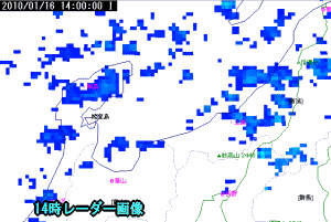 雪雲の通り道を考える(1月16日)