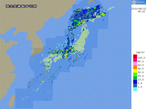 台風4号の長野県への影響2(8月12日)台風情報