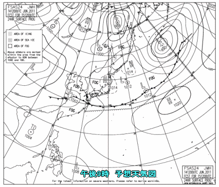 晴れベースも、九州下り坂、北海道回復遅れ(6月15日)