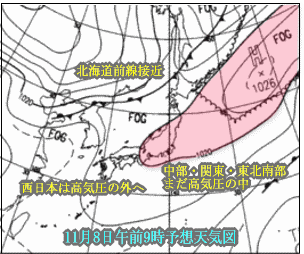 8日の天気予報は当たるのか?