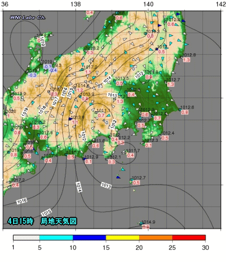 冬型緩む、早くも明日は雨?(12月5日)