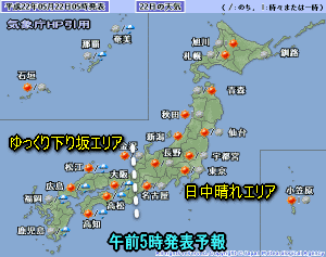 天気予報は当たるのか?(5月22日)