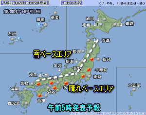 天気予報は当たるのか?(2月19日)