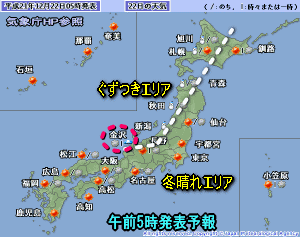 天気予報は当たるのか?(12月22日)