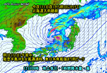 天気予報は当たるのか?(8月11日)台風情報(台風4号)