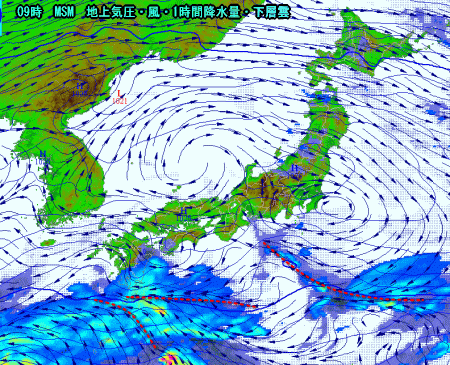 今季一番の寒さも冬型緩む・明日秋雨前線の逆襲?(10月4日)