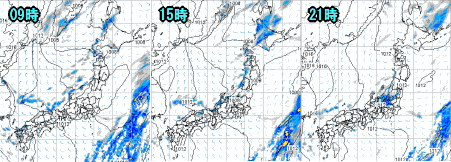 夕方以降の雨に注意、上空の寒気を伴う谷?(10月5日)