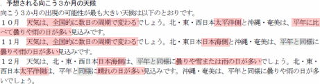 この冬の天気傾向は?3か月予報と寒候期予報(9月23日)
