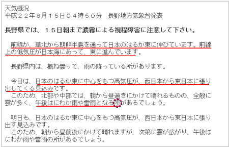 天気予報は当たるのか?(8月15日)北は大雨、猛暑も雷雨