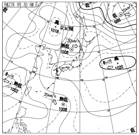 天気予報は当たるのか?(9月3日)天気チェックの思考過程