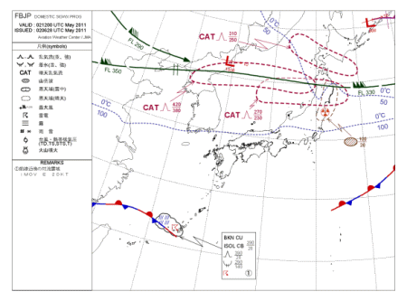 東日本の風向と降水(5月3日予想)