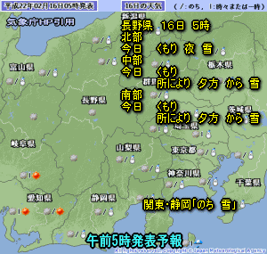 天気予報は当たるのか?(2月16日)