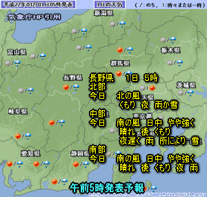 天気予報は当たるのか?(3月1日)