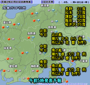 気象予報士kasayanのお天気放談 天気予報は当たるのか 7月1日 夕立活発