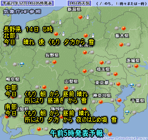 天気予報は当たるのか?(12月14日)