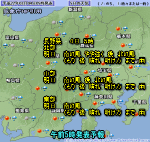 天気予報は当たるのか?(3月4日)