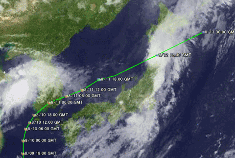 台風4号備忘録(8月12日)