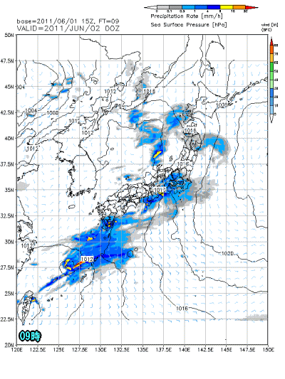 ぐずついた?天気、梅雨前線活発化(6月2日)