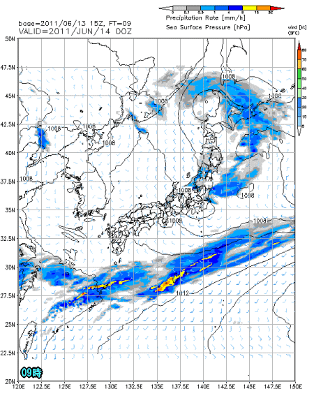 北日本・東日本不安定(6月14日)