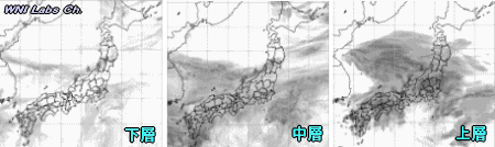 高い雲の下で
