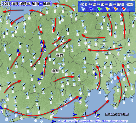 冬型西から緩むも北日本の雪続く(12月11日)