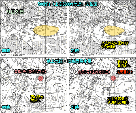 天気予報は当たるのか?(9月2日)猛暑続き台風7号日本海へ